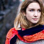 hand-dyed and hand-printed silk velvet devore scarf by rachel-stowe