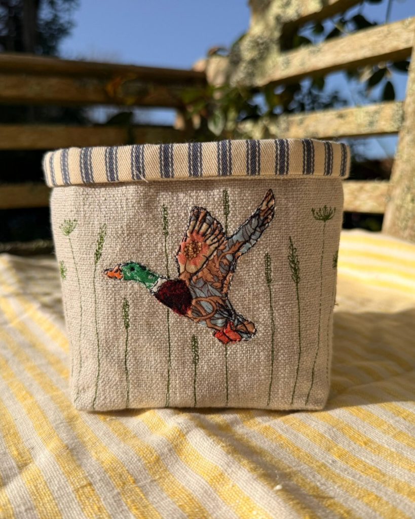 Flying Duck - Side of Fabric Pot