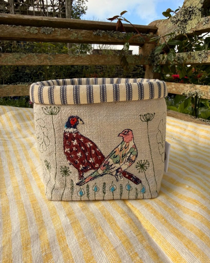 Pheasant Fabric Pot