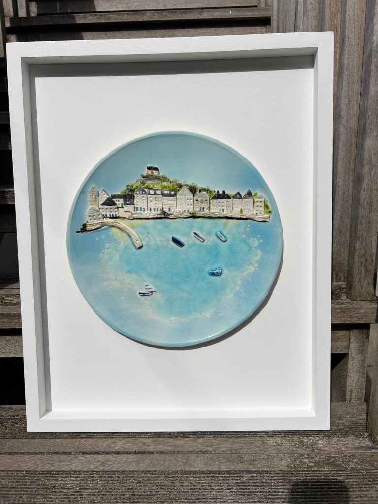 St Ives Harbour- Porcelain Painting 
